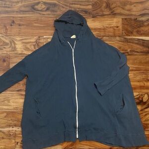 Miakoda Deep Navy Zip Knit Hoodie